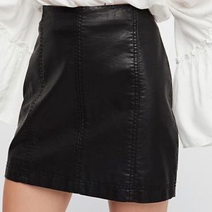 Free People Modern Femme Vegan Leather Mini Skirt